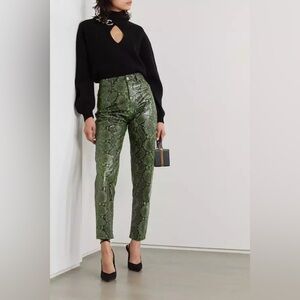 THE ATTICO
🐍Snake-Effect Leather Tapered Pants 🔥 would look cool on a guy!